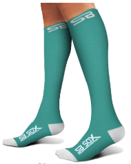 sea green elegant compression socks