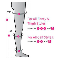 easy way to measure for thigh high compression