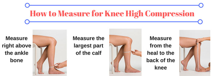 how to measure for knee high compression