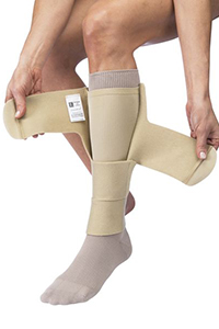 it's easy to put on these knee highs hosiery or brace garments
