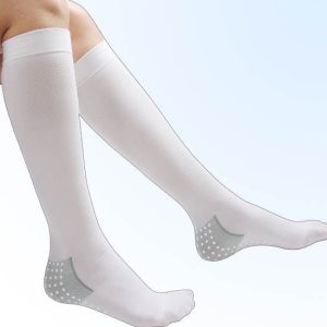 knee high white socks to prevent embolism