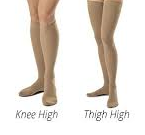 comparison between knee high and thigh high socks