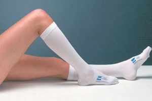  white knee-high t.e.d stockings