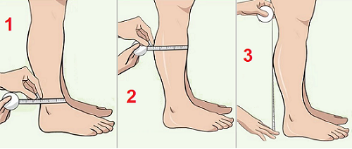 measuring leg for knee high compression socks