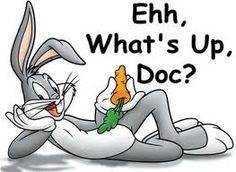 A bugz bunny meme illustrating a compression sock doctor's appointment