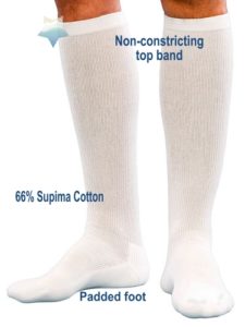 image of white cotton socks for medical reasons