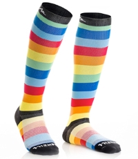 multicolored compression socks