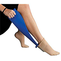 put on and off using a hand donner