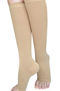 open toe compression stockings