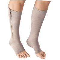 Knee-high toeless compression stockings