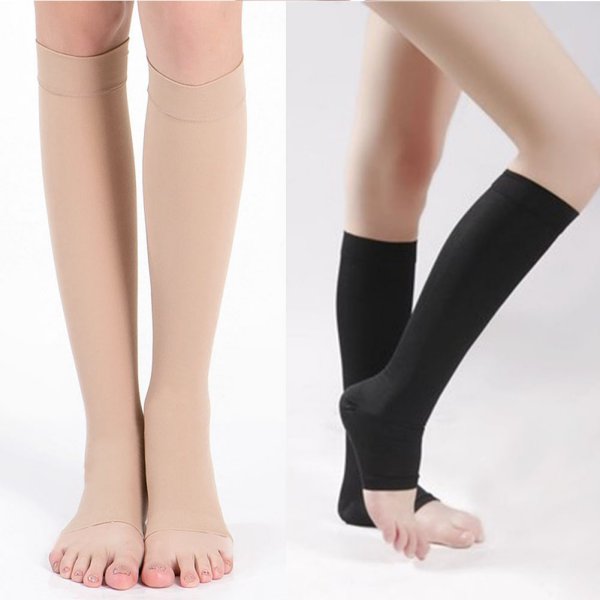 Medium size Toe less women's compression socks