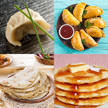 Dumpling, Empanads, Tortillas, Pancakes