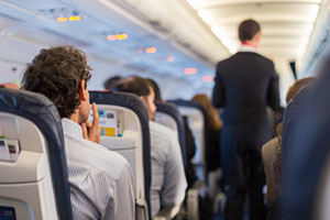 people flying while wearing compression hosiery