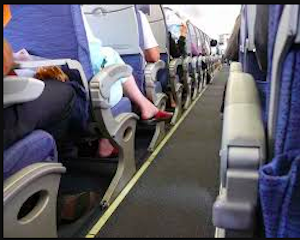 people traveling on an airplane