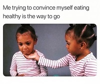  A meme showing the struggle of eating healthy pregnancy diet