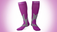 purple compression socks