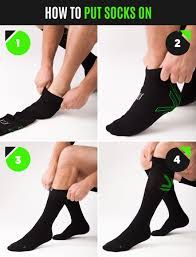 Instructions on how to put on compression socks