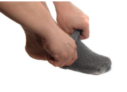 fold compression socks before putting on