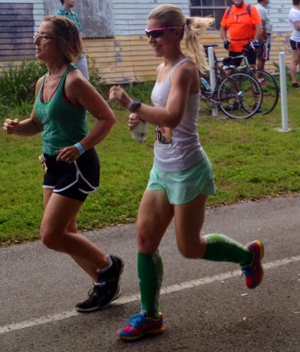 Image showing a lady running with compression stockings