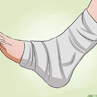 soothe a sore ankle with tubular bandage