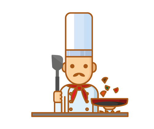 Chef with spatula