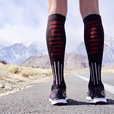 runner wearing compression socks