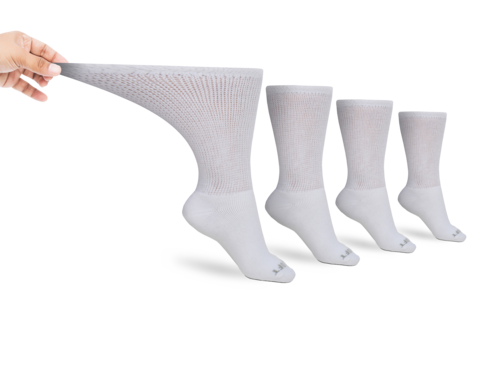 swollen feet compression socks stretch so you can wear them comfortably