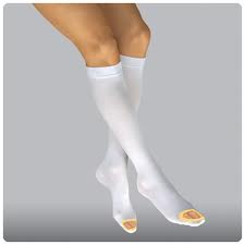 Image showing a white Tedhose stocking for patients