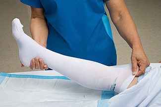 nurse helping patient 