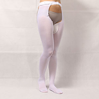 thigh-high hosiery with waist belt