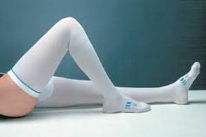 8-18 mmHg thigh-length antiembolic stockings