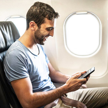 Man sitting in the plane