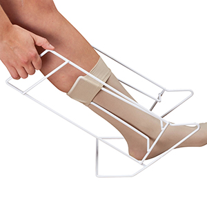 using a donning device to apply your athletic compression hosiery