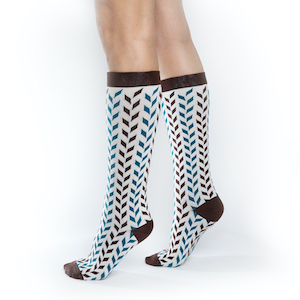 ComproGear White Compression Stockings 20-30 mmHg Knee High