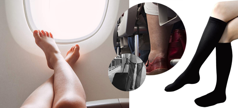 image showing blood clot during air travel and why you need compression stockings