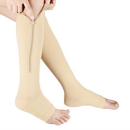 zip compression stockings